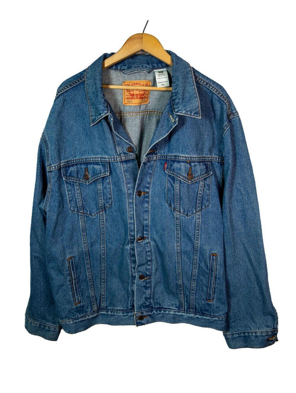 Levi's Men's Size XL 100% Cotton Faded Jean Jacket Vintage - Men's XL